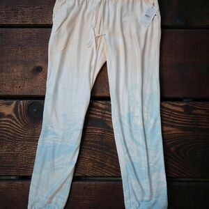 Women's Cream and Blue Joggers